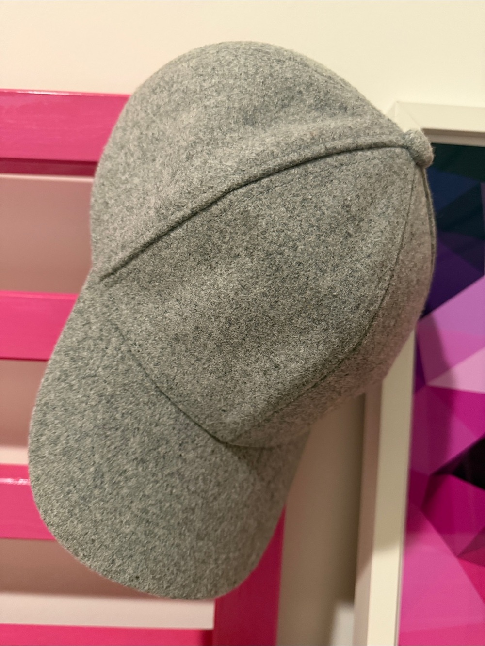 Grey Baseball Cap Wool